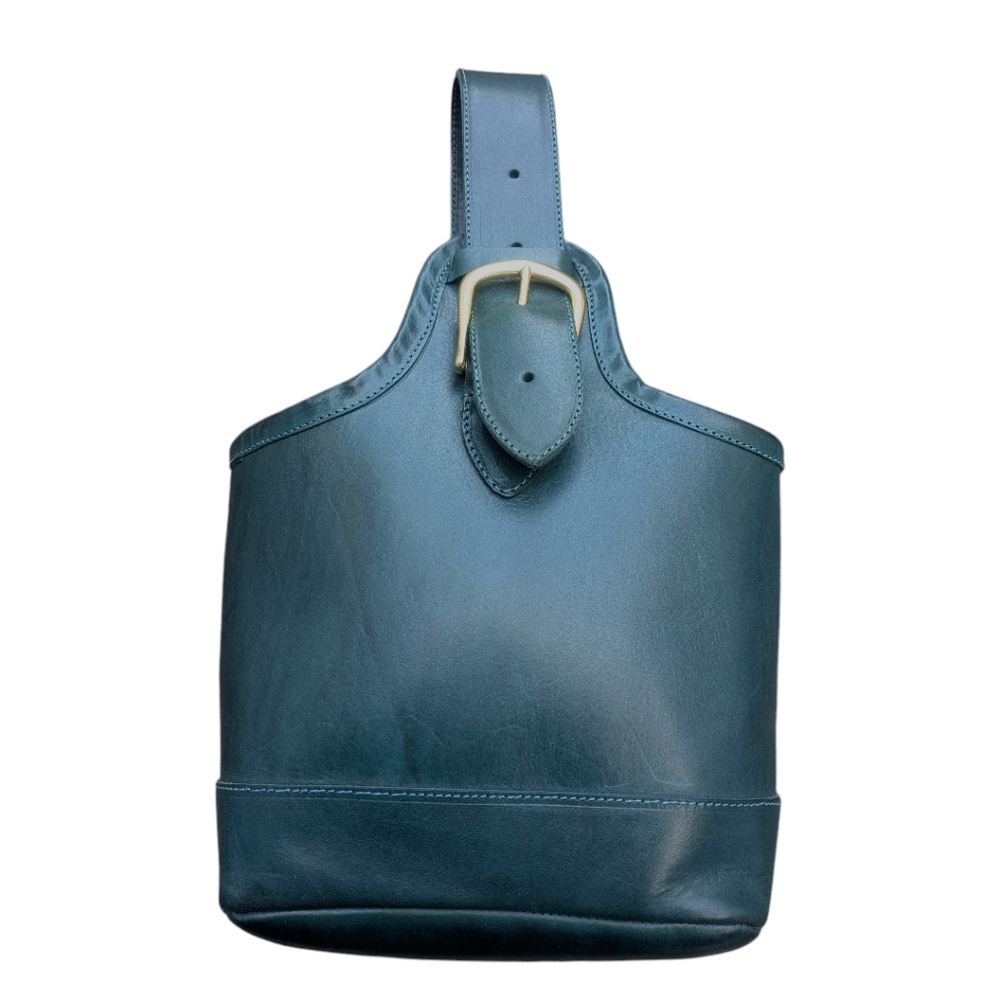 Dreamers Supply Co. Prussian Blue Leather Petite Handbag